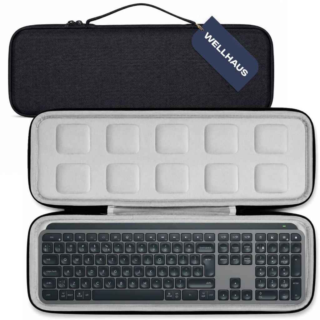 Étui rigide WELLHAUS pour clavier Logitech MX Keys, sac de Image du produit 