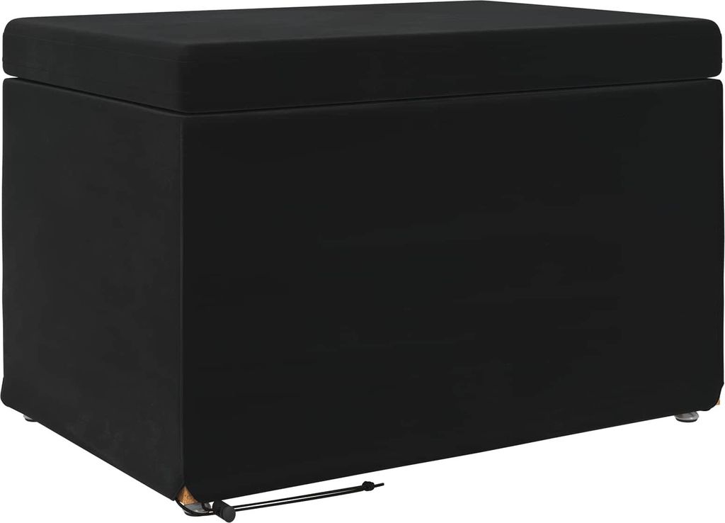 vidaXL Hocker Schwarz 61 x 41 x 40 cm Samt und Engineering Holz