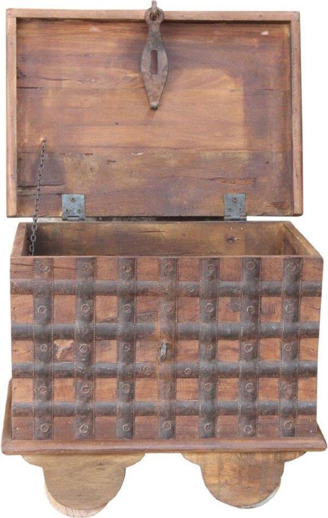 Antike Holztruhe - Modell 16, Braun, 45*53*37 cm, Truhen, Kisten, Koffer