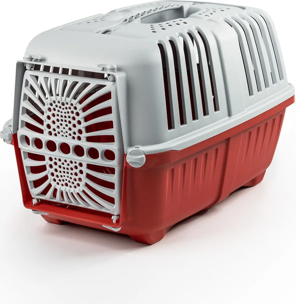 Trasportino Gatto lionto Rosso 48x31,5x33 cm - Sicurezza Certificata