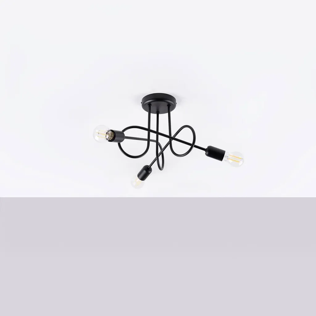Luminaire de Salon Noir LOOP 3 Idéal pour Éclairage de Table à Manger - 10