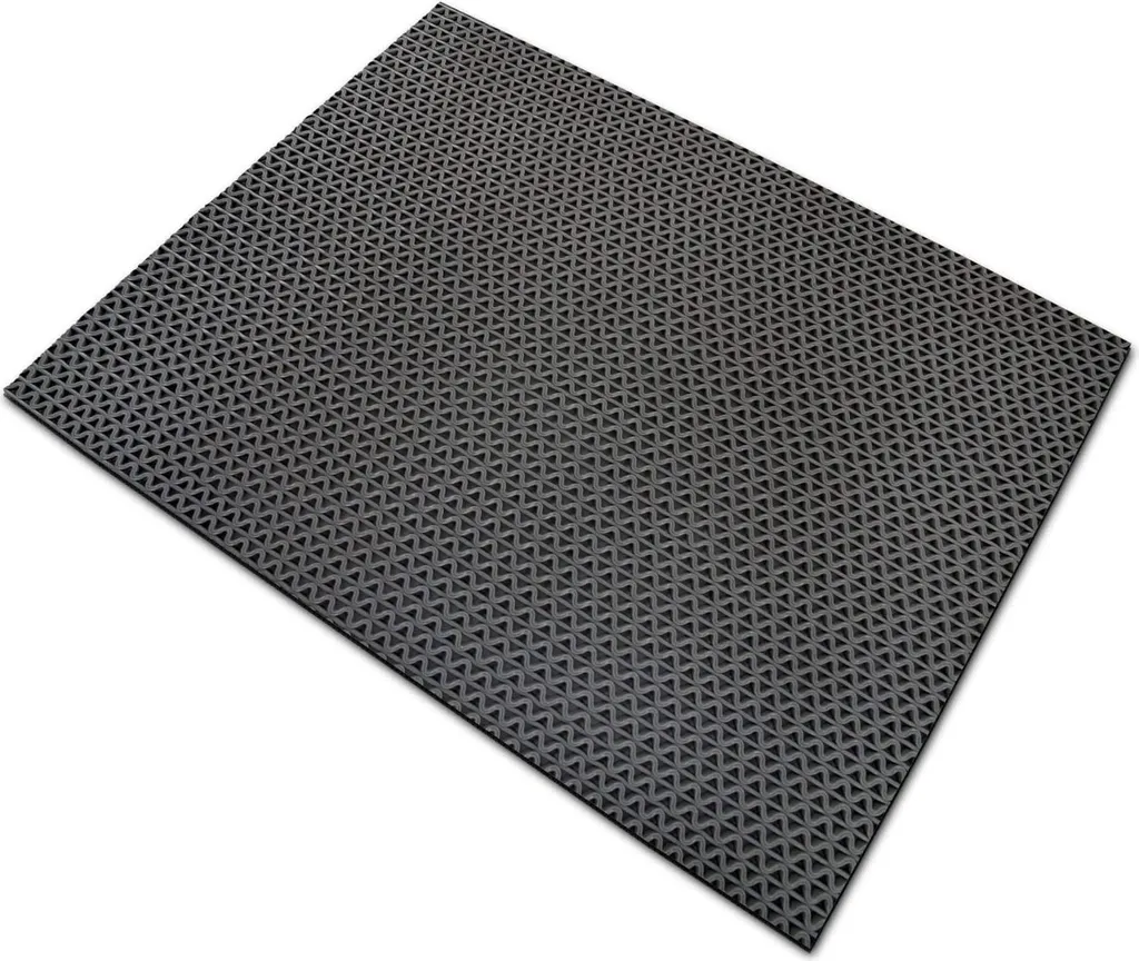 Rotolo Tappeto Antiscivolo Drenante 90x400 cm Grigio per Spogliatoi
