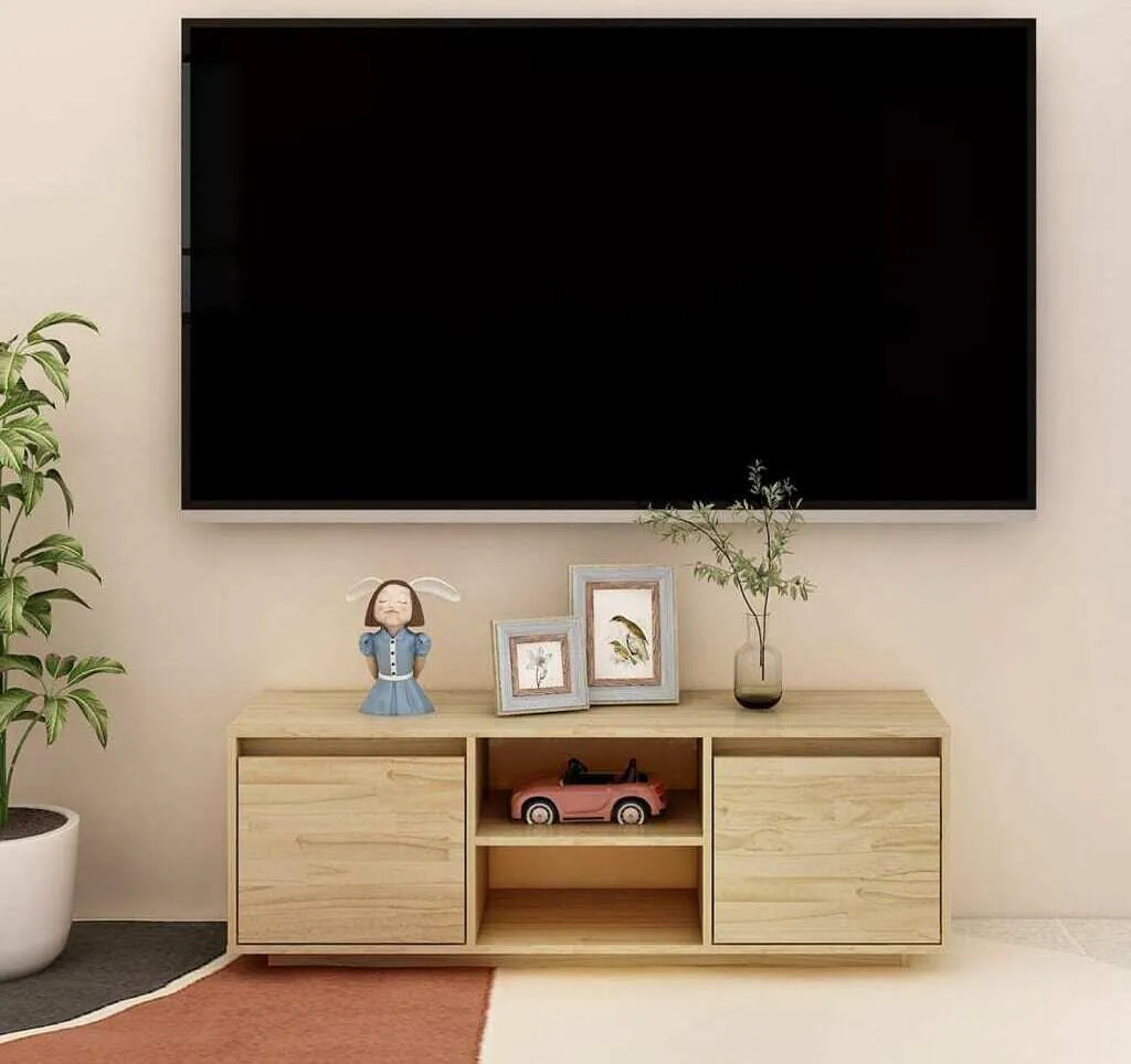 Mobile TV Maison Exclusive 110x30x40 cm in Legno Massello di Pino Naturale