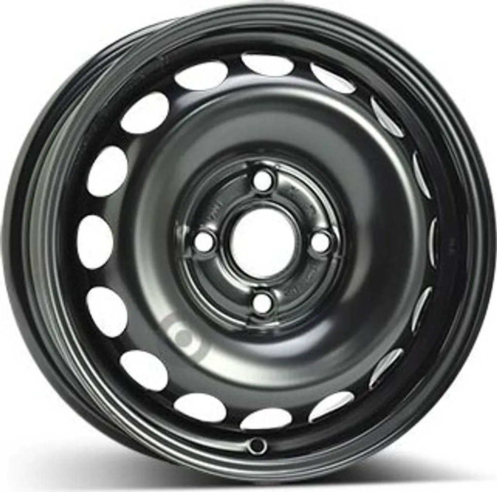 Jante en fer ALCAR ACCIAIO 5770 4.5x14 4x100 ET35 Noir de Haute Qualité