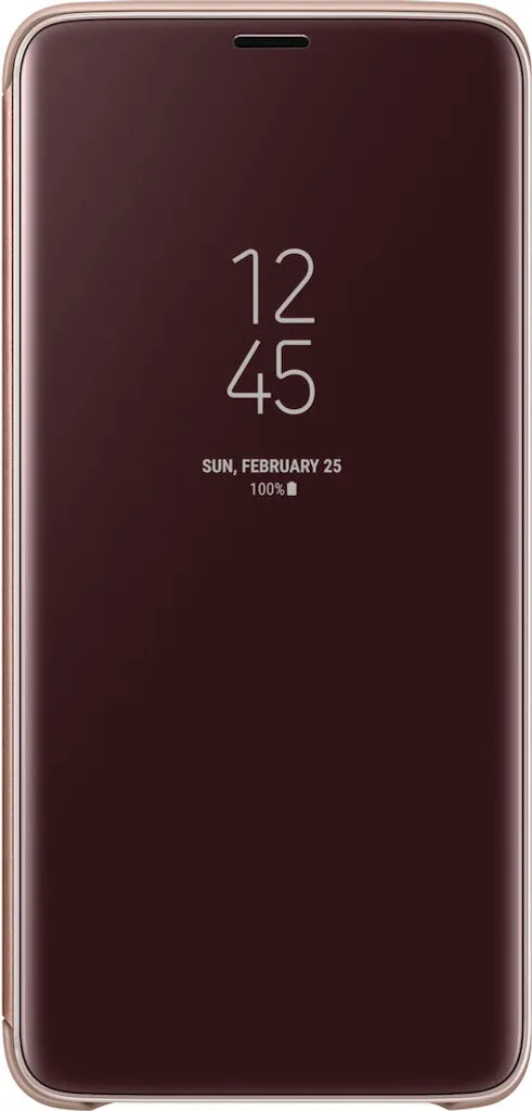 Coque Antichoc Samsung S9+ Étui Anti Rayure à Rabat Tactile Or