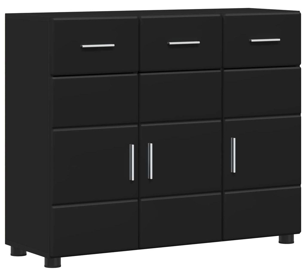 vidaXL Sideboard FLORIN 88,5 x 30,5 x 73 cm Schwarz Produktbild 