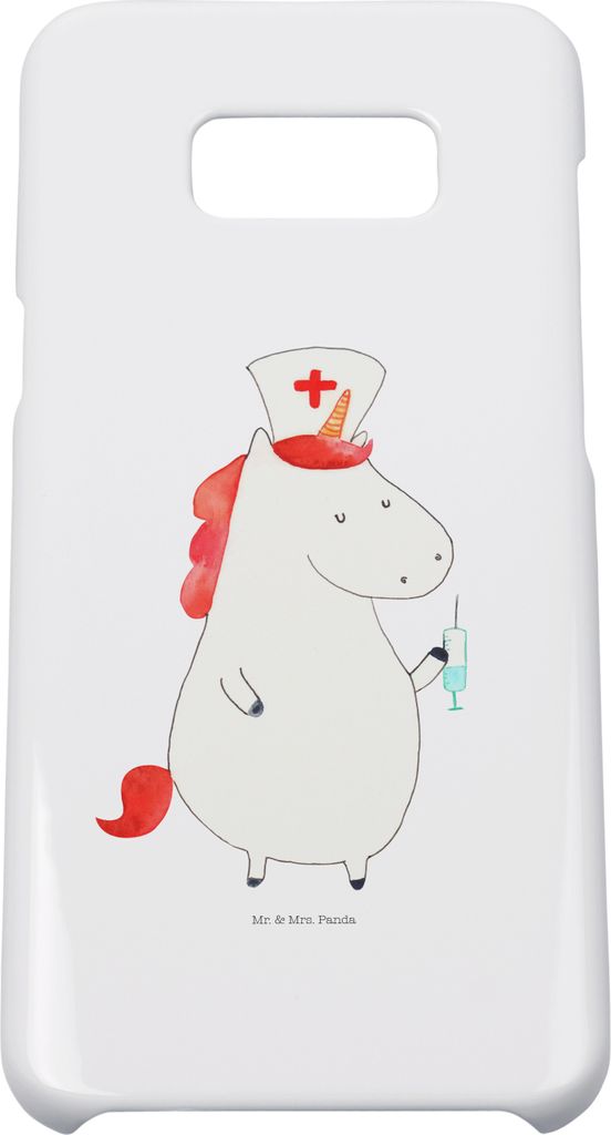 Mr. & Mrs. Panda Samsung Galaxy S8 plus Handyhülle Einhorn Krankenschwester - Weiß - Geschenk, Hülle, Unicorn, Krankenhaus, Handy Case, Ärztin,...