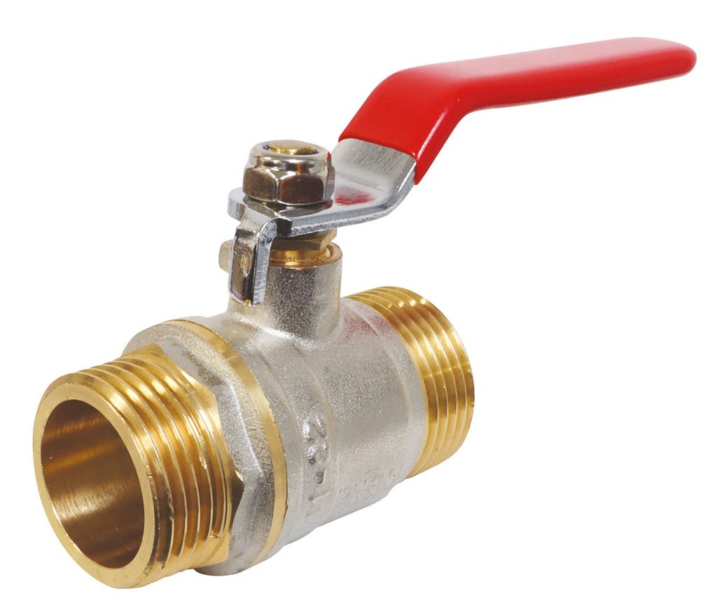SOMATHERM FOR YOU – Kugelhahn – doppelter Außengewindeanschluss 40/49 – Umkehrbarer Flachgriff – Optimaler Wasserdurchfluss durch volle Du...