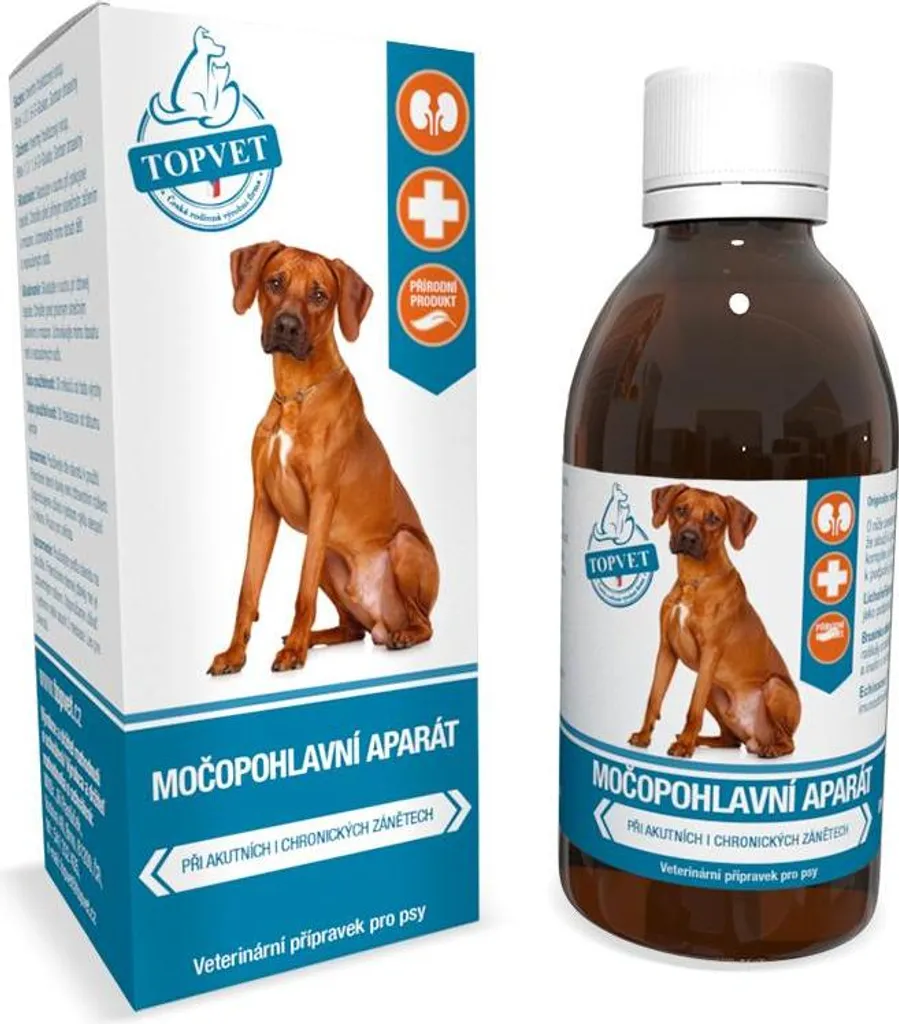 Sirop pour appareil urinaire chiens Topvet 200ml : confort et soin