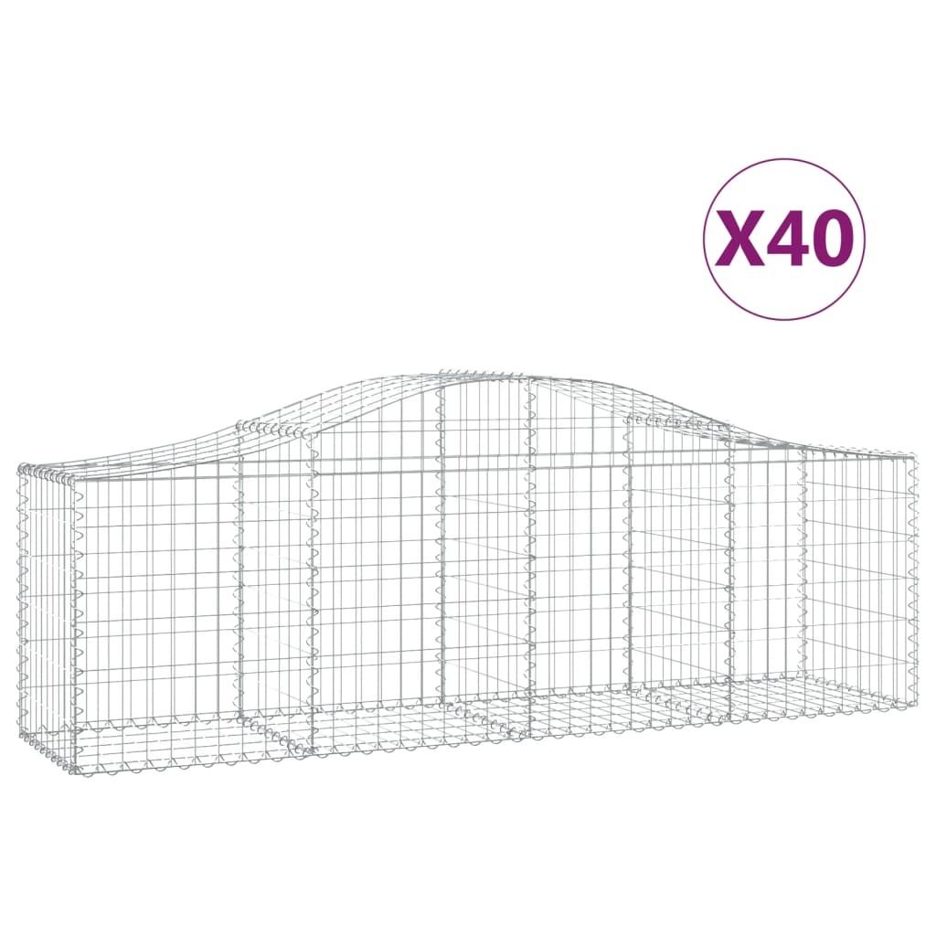 "2026 MODERNE"Gabionen-Hochbeet - Blumenkasten - mit Hochbogen 40er-set - multifunktional& Moderne - 200x50x60/80 cm Verzinktes Eisen - Beete Einfa...