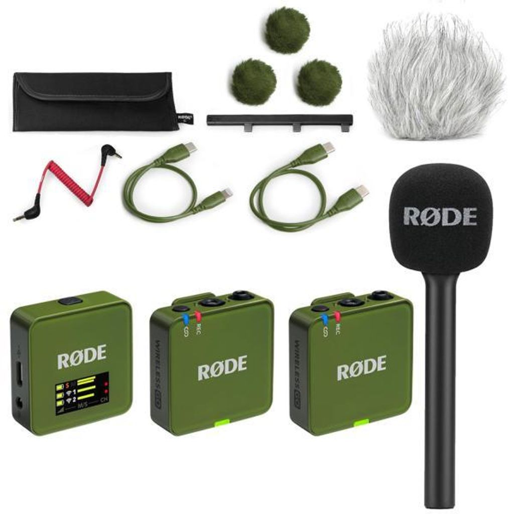 Rode Mikrofon-Funksystem Wireless GO Gen 3 Moss Khaki Interview Set 1