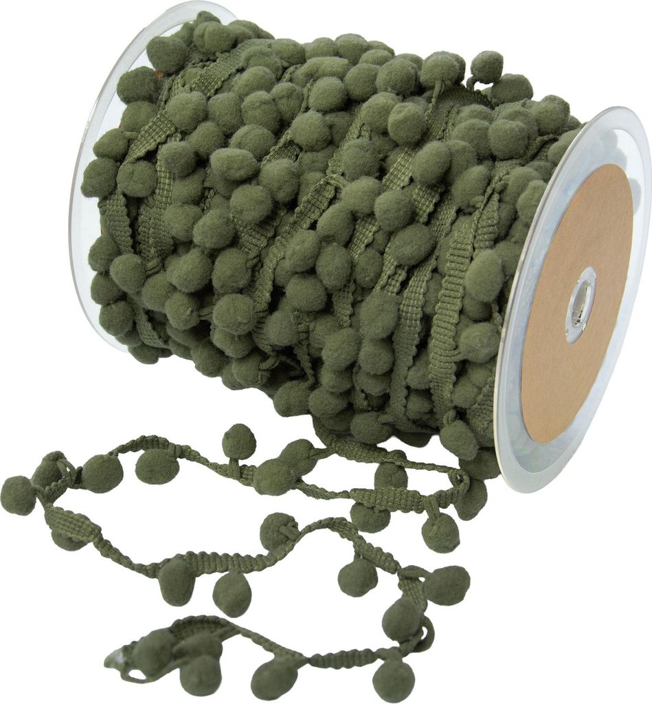 Bommelborte 25m uni Bommelgröße 10mm Pomponband Pomponborte Dekoband Farbwahl