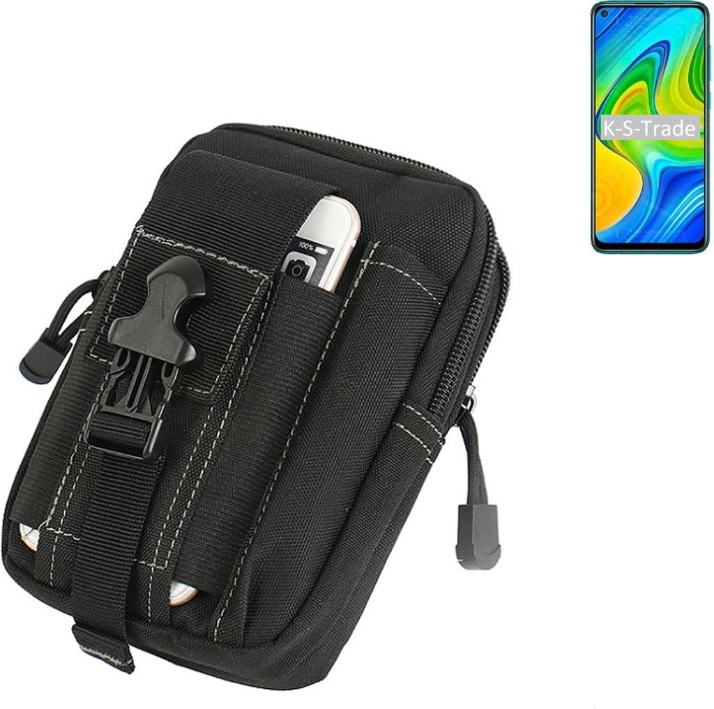 K-S-Trade Gürtel Tasche kompatibel mit Xiaomi Redmi 10X 4G Gürteltasche Holster Schutz Hülle Handy Hülle Smartphone outdoor Handy-Hülle schwarz