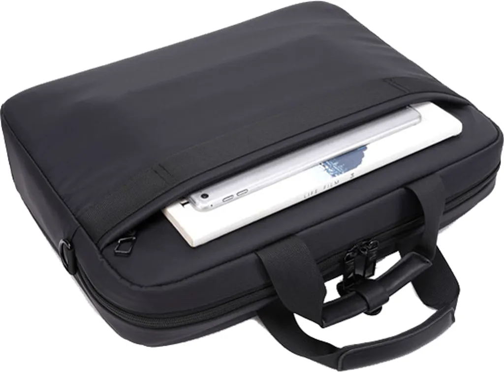 BESTLIFE CPLUS Sacoche Ordinateur Noire avec Compartiments de Rangement Pro