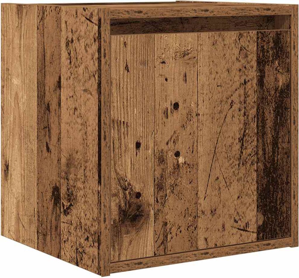 Wand-Nachttisch Altholz-Optik 38x34x40 cm