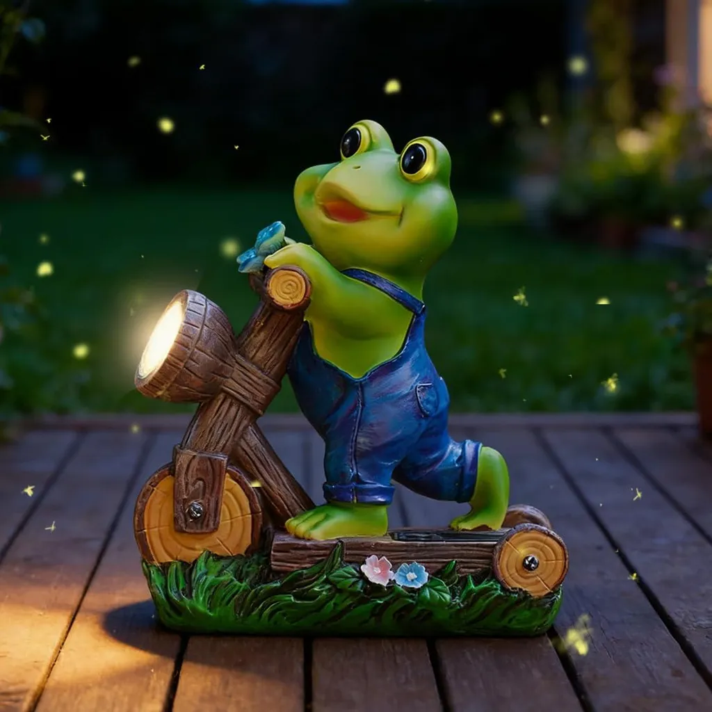 Grenouille solaire étanche IP65 avec balisage LED automnale pour allée