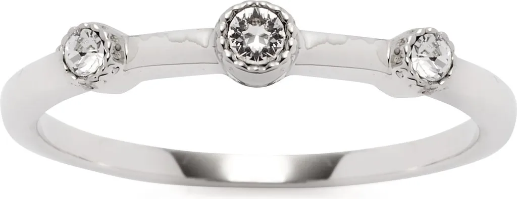 Anello da donna Marida Ciao in acciaio inossidabile con pietre di vetro di Leonardo