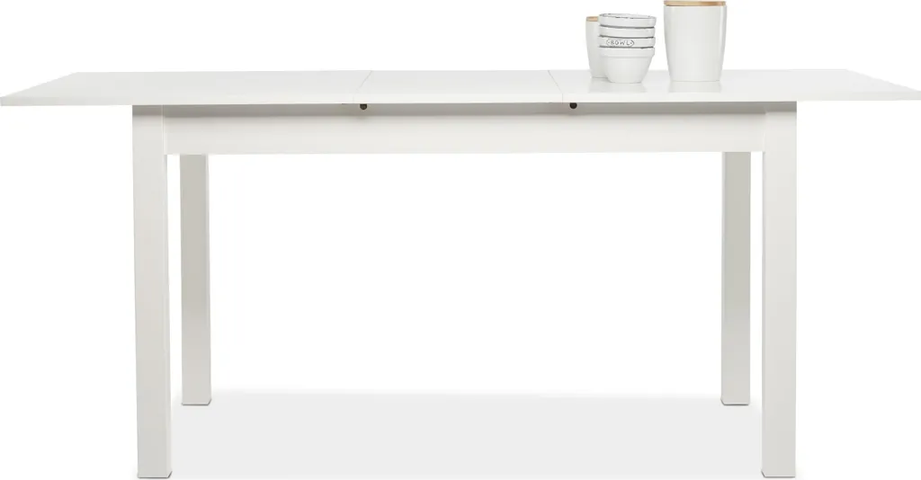 Table blanche modulable avec rallonges Intertrade 001288 solide et chic - 10