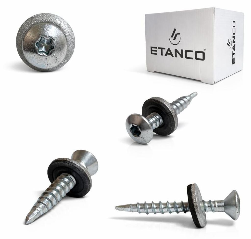 ETANCO GTF P Bohrschrauben mit EPDM-Dichtscheibe Trapezblech TX verzinkt 4,8x35mm 250 St.