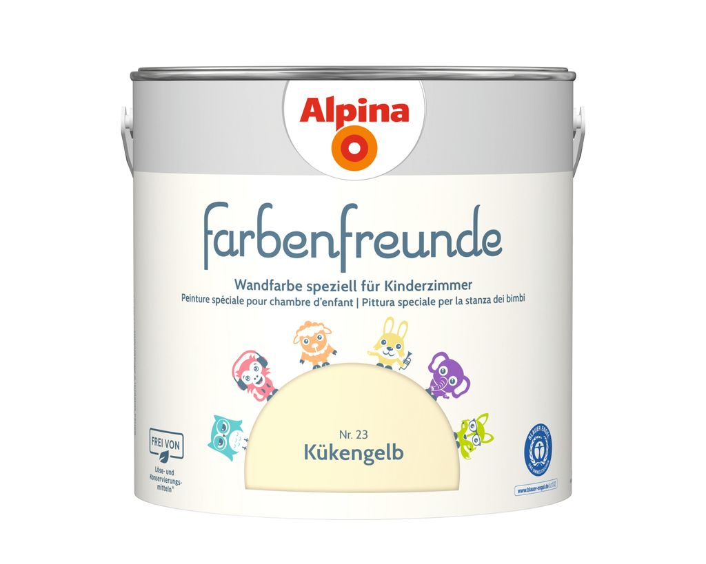 Alpina Farbenfreunde Nr. 23 Kükengelb 2,5 Liter matt Produktbild 