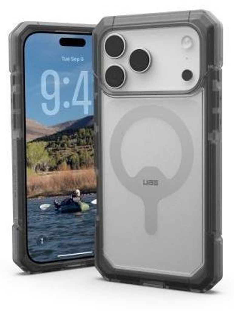 Urban Armor Gear 114522114G31, Cover, Apple, iPhone 17 Pro Max, 17,5 cm (6.9"), Asche, Transparent