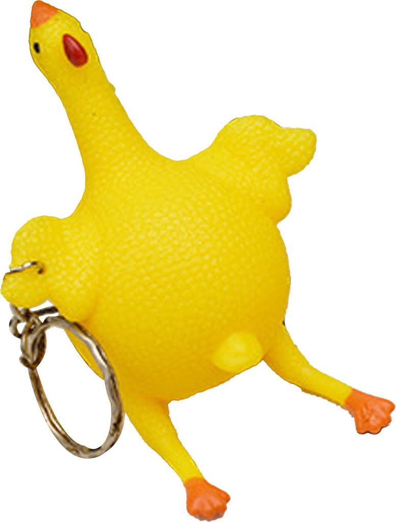 Lustiges Huhn-Quetschspielzeug zum Stressabbau, Eierlegen, Streich für Freunde und Familie