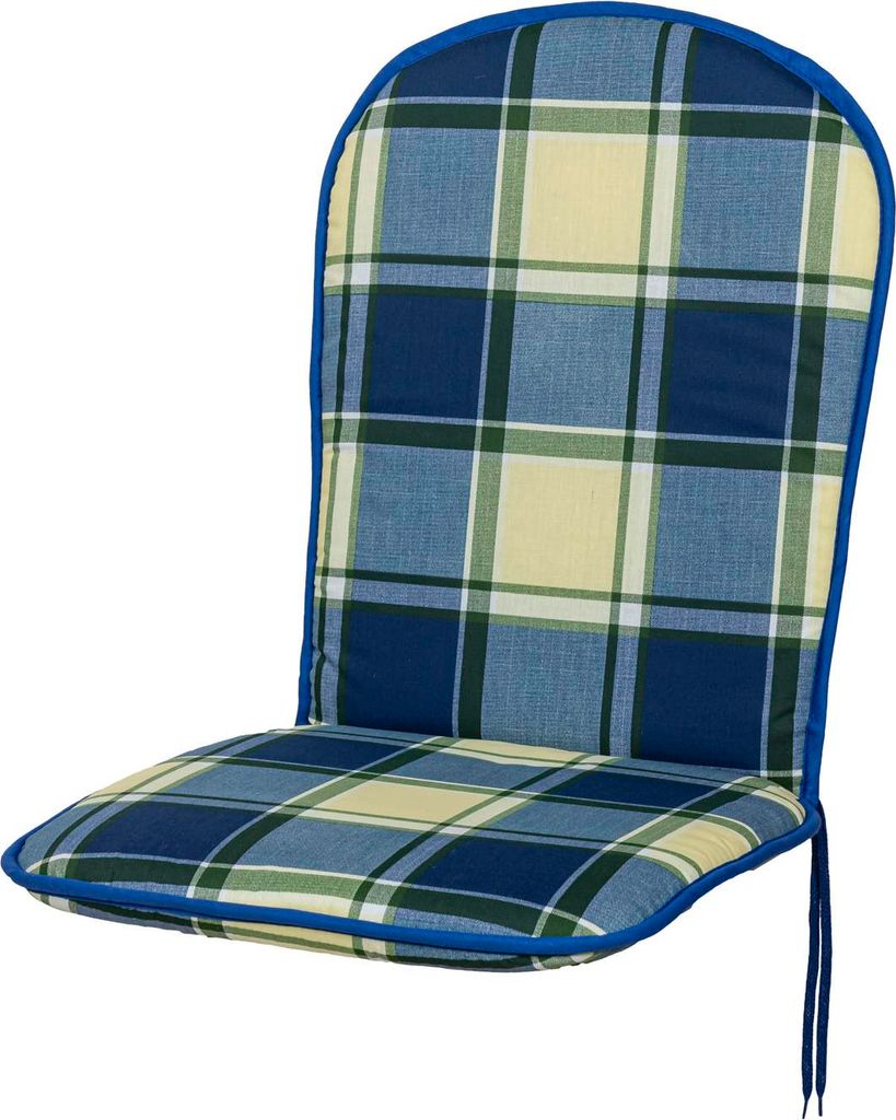Auflage Monoblock hoch 2163 blau-grün kariert 92x44x3,5 cm Produktbild 