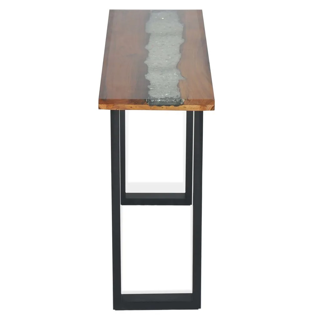 Console en bois de teck massif 100 cm | Table d'appoint design - 10