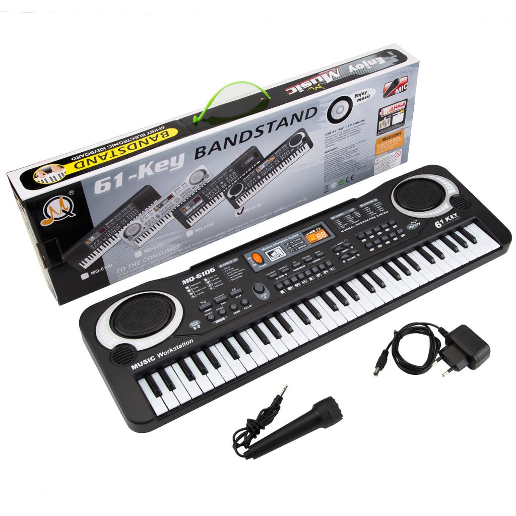 61 Schlüssel Einsteiger Keyboard E-Piano Kinder Piano 61 Tasten Mit Mikrofon Neu 