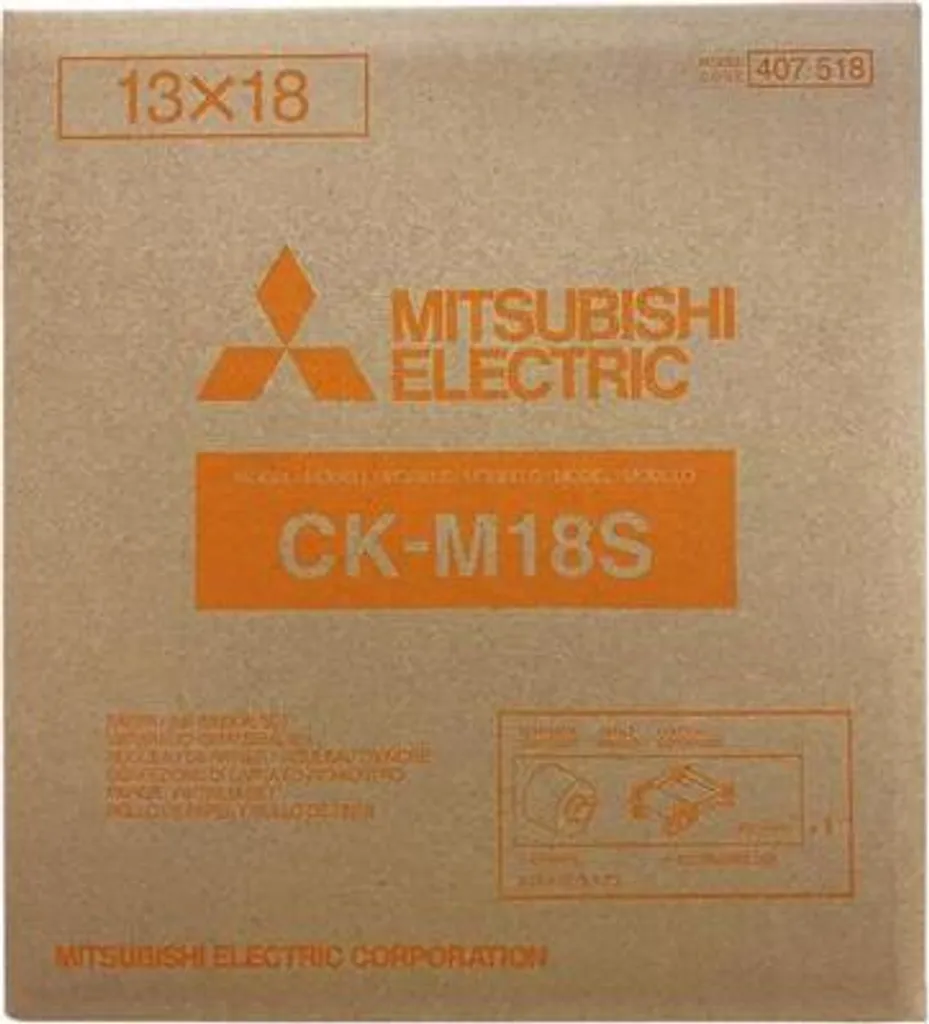 Papier Thermique Mitsubishi CK-M 18 S pour Tirages Photo 9x13 13x18 cm