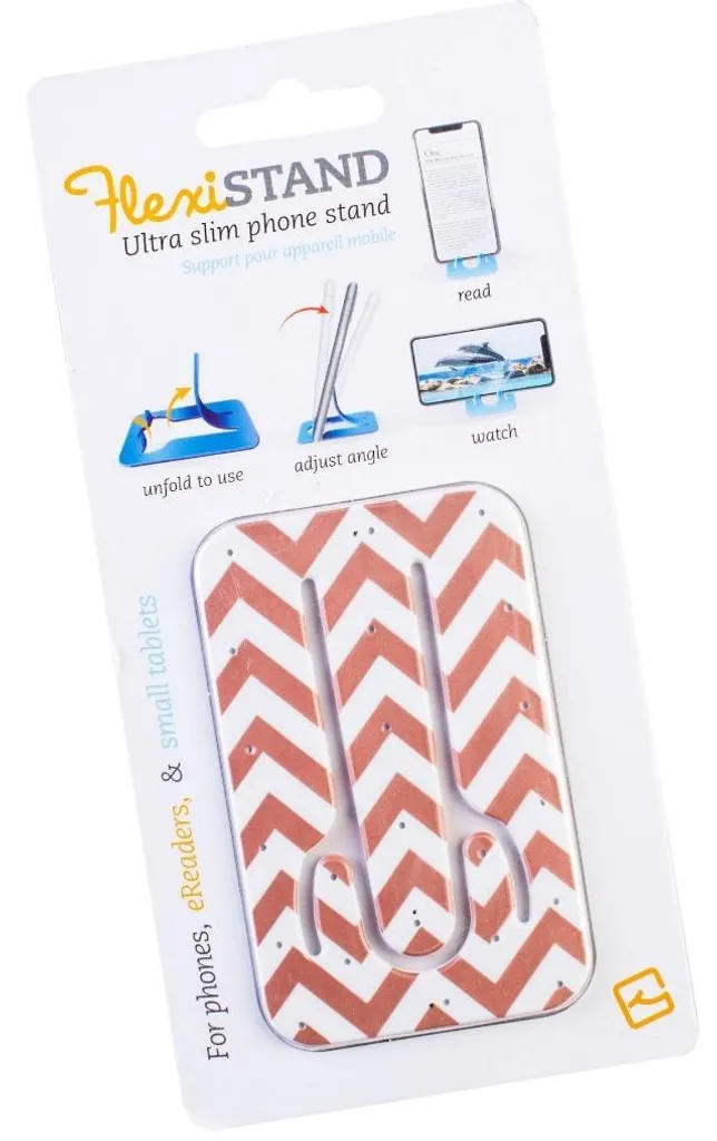 FlexiStand Oro Rosa Chevron: Supporto Smartphone Glamour e Pieghevole