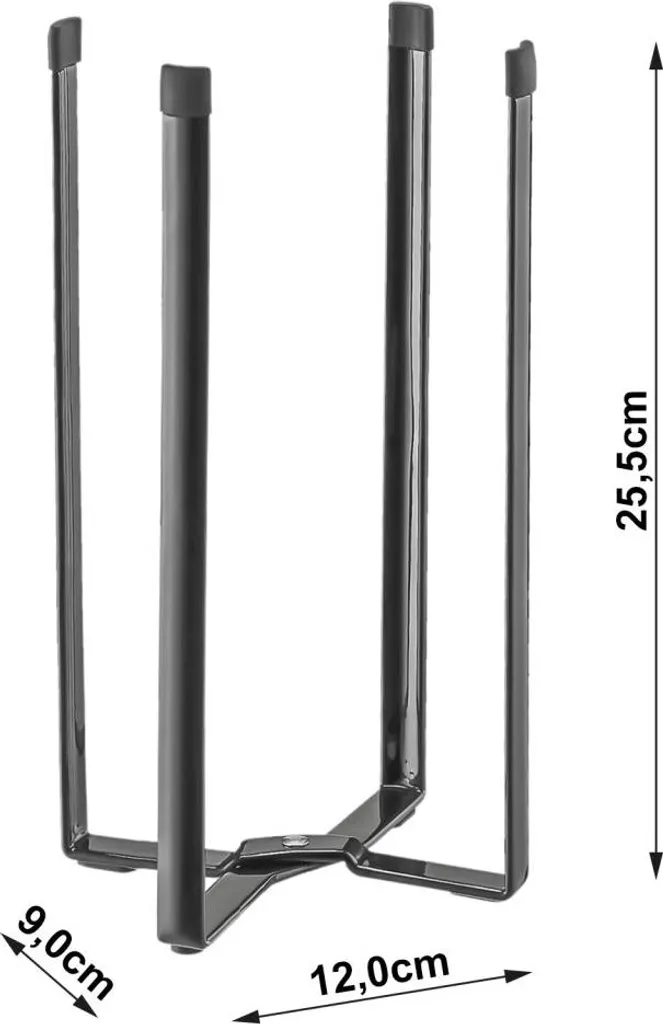 Support polyvalent cuisine en acier noir - Design compact et robuste