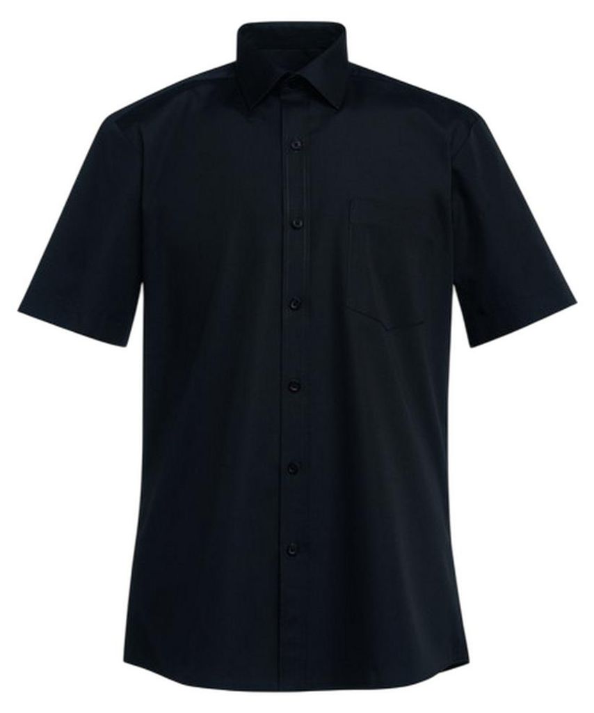 Brook Taverner - "Vesta" Hemd für Herren, kurzärmlig LT4455 (51cm) (Schwarz)