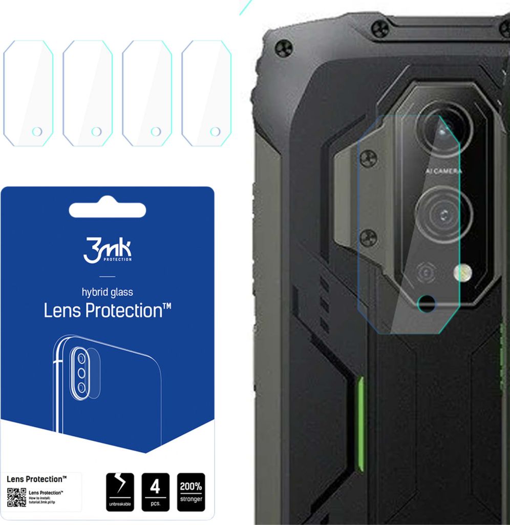 3mk Hybridglas Lens Protection fr Blackview BV9300 Kamera Objektiv Kameralinse 0,16mm 6H (4 Stck)