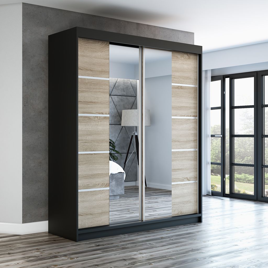 Schwebetürenschrank, 2-türig Schrank ERA 180 cm (mit Produktbild 