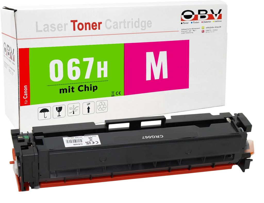 Canon 067H XL kompatibler Toner Magenta - LBP-633Cdw MF655Cdw MF657Cdw LBP-631Cw