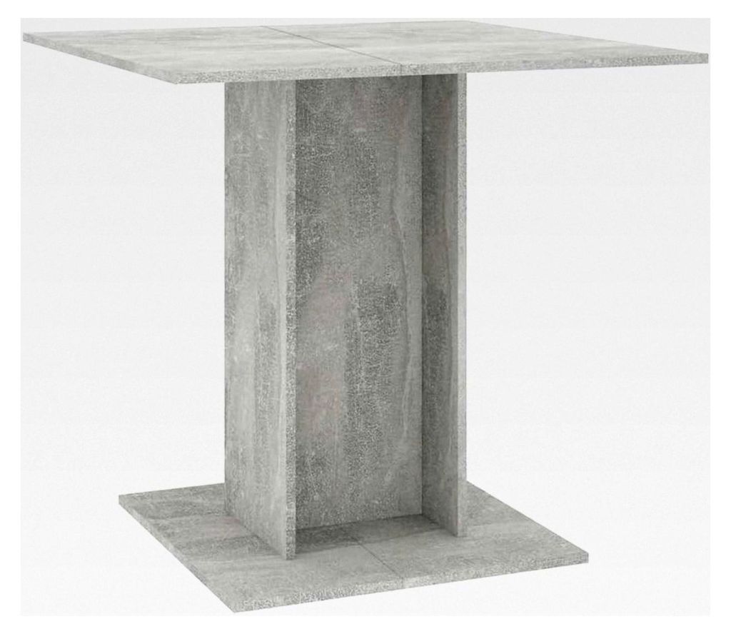 Esstisch Küchentisch Esszimmertisch Speisetisch Tisch Säulentisch Restaurant Esszimmer Küche Betongrau 80x80x75cm Holzwerkstoff