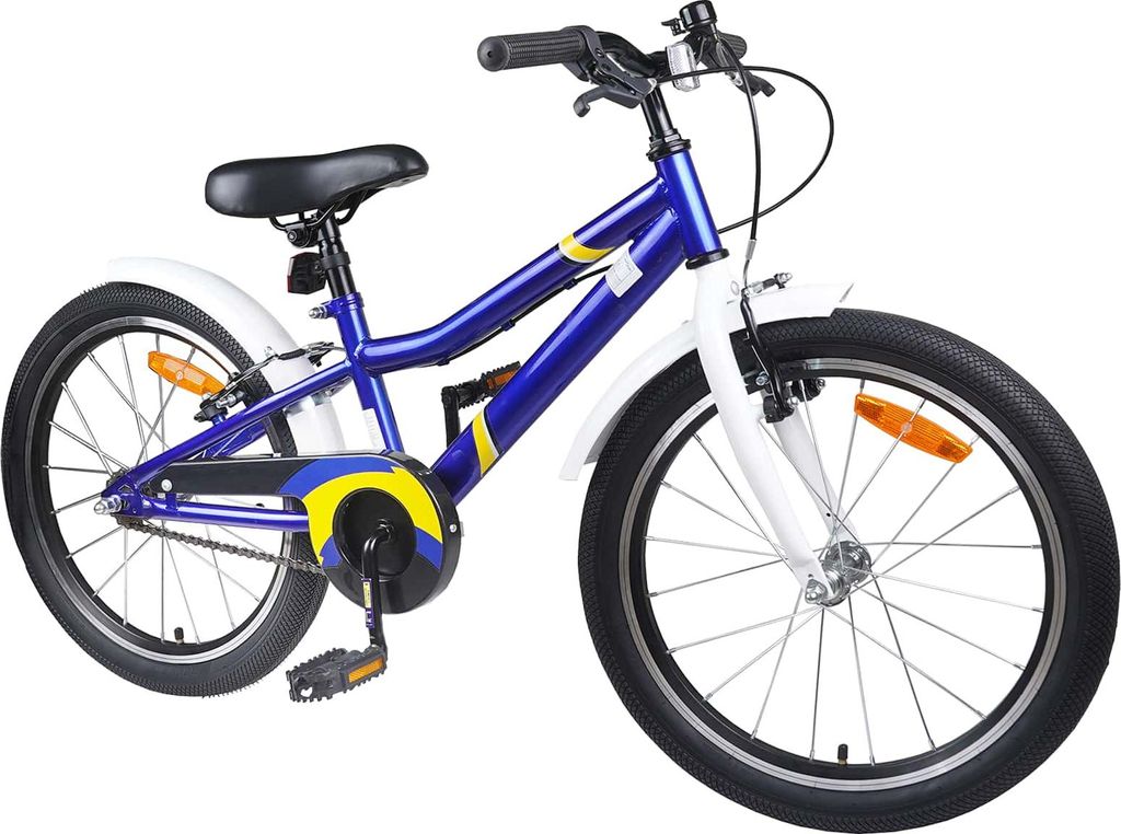 vidaXL Kinderfahrrad 24 Zoll für 8-12 Jahre alt Blau Weiß