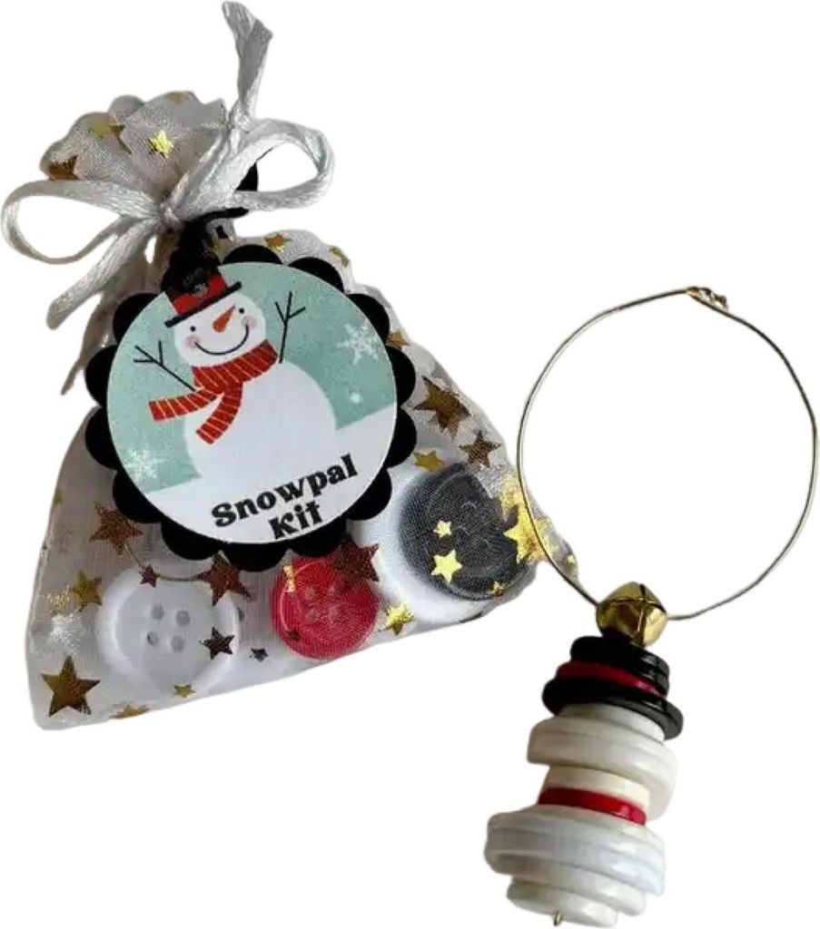 DIY-Weihnachtsschmuck-Set aus Knöpfen: Stapelbare Knopf-Bastelsets für Weihnachtsbaum/Weihnachtsmann/Schneemann/Engel zum Aufhängen