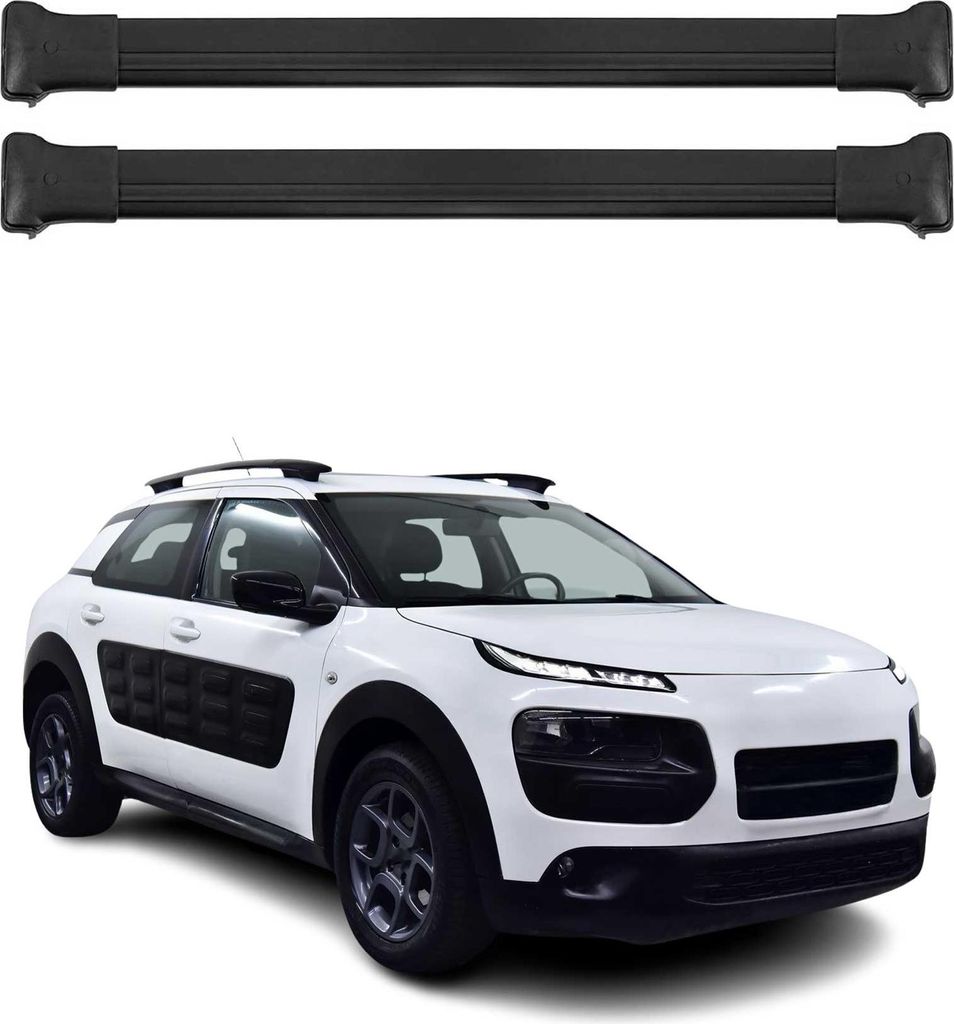 Dachträger Gepäckträger für Citroen C4 Cactus 2014-2021 Relingträger Alu Schwarz