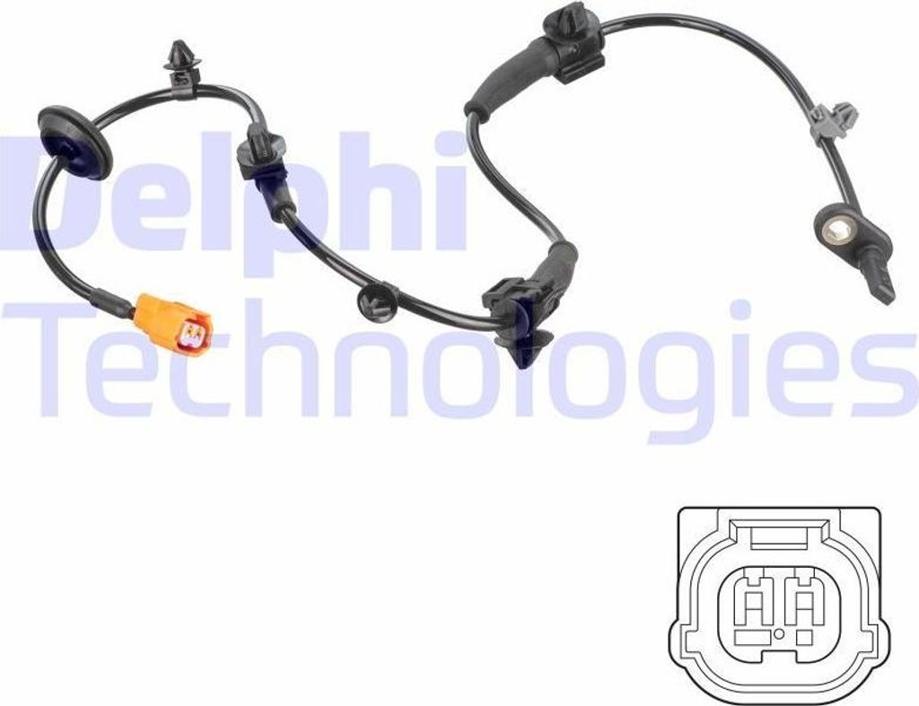 DELPHI ABS Sensor Raddrehzahl Vorne Links für HONDA Jazz II Schrägheck (GD, GE3, GE2) SS20782