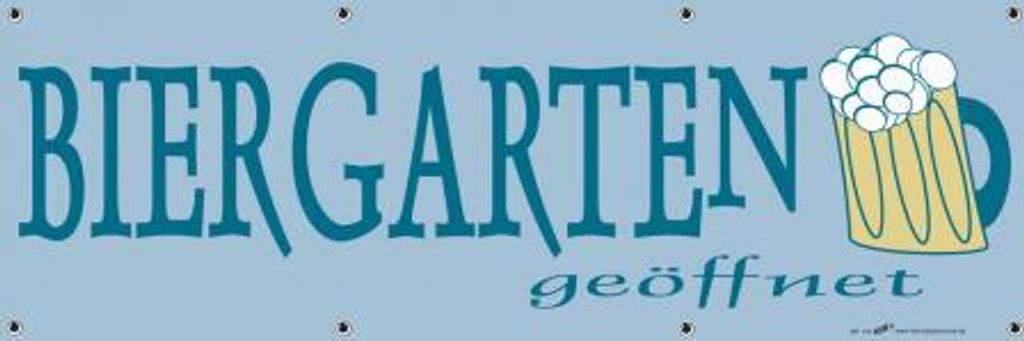 Banner Werbebanner - Biergarten geöffnert - 3x1m - Spannband - 309957