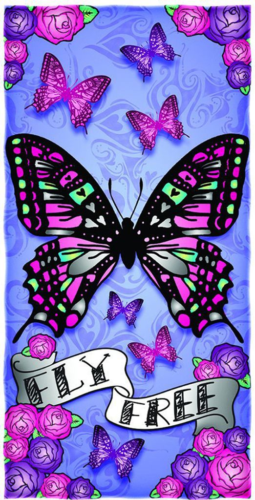 Strandtuch mit Schmetterlingsmotiv für Teenager, Mädchen, Jungen, Kinder, Badetuch-Aufdruck, 75 x 150 cm, Pooltuch, superweich