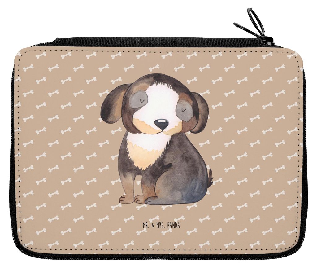 Mr. & Mrs. Panda Etui Hund Entspannen - Hundeglück - Geschenk, Sprüche, Liebe, Federmäppchen, Süß, Schwarzer, Schlampermäppchen, Mäppchen, B...