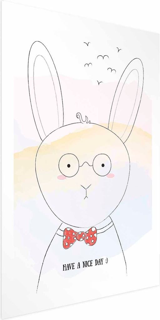 Posterpapier Poster - Greetings from the Rabbit 40x60 cm Für Kinder e-A-0121-ao-a