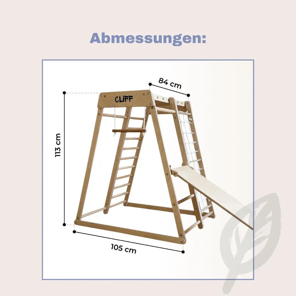 Structure escalade bois CLIF : la solution jeux compacte pour intérieur - 2