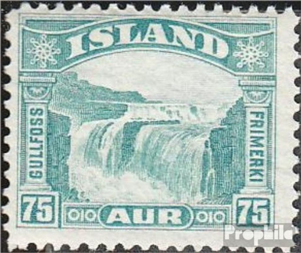 Briefmarken Island 1931 Mi 155 postfrisch Gullfoss