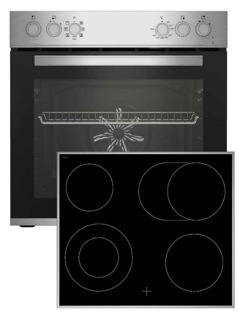 Beko BBUE12020X, Keramik, 4 Zone(n), Glaskeramik, Schwarz, Produktbild 