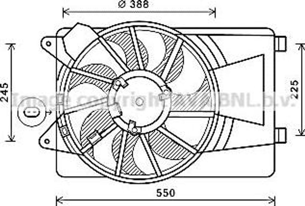 AVA AL7519 Kühlerlüfter OE 51825890 kompatibel mit Mito