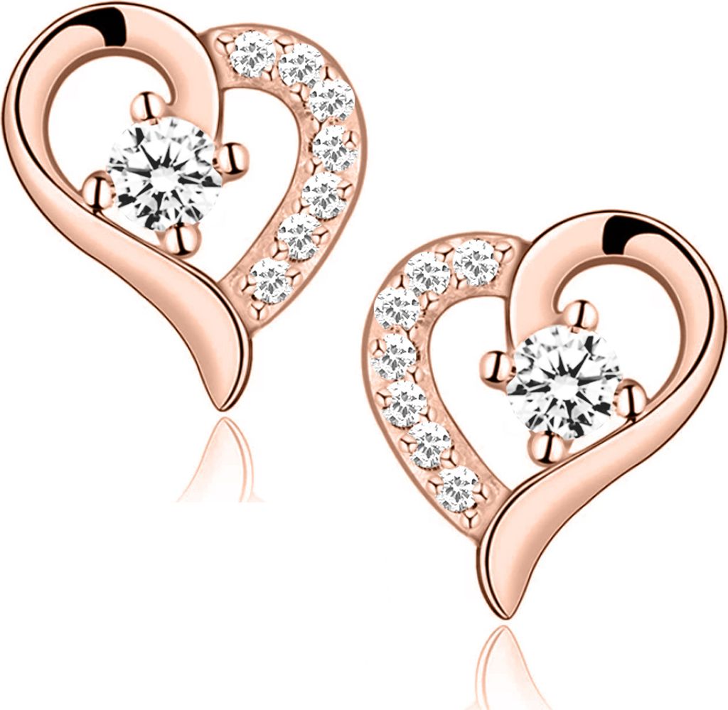 Damen Schmuck Set Herz-Kette mit Herz-Ohrringe echt 925 Produktbild 5